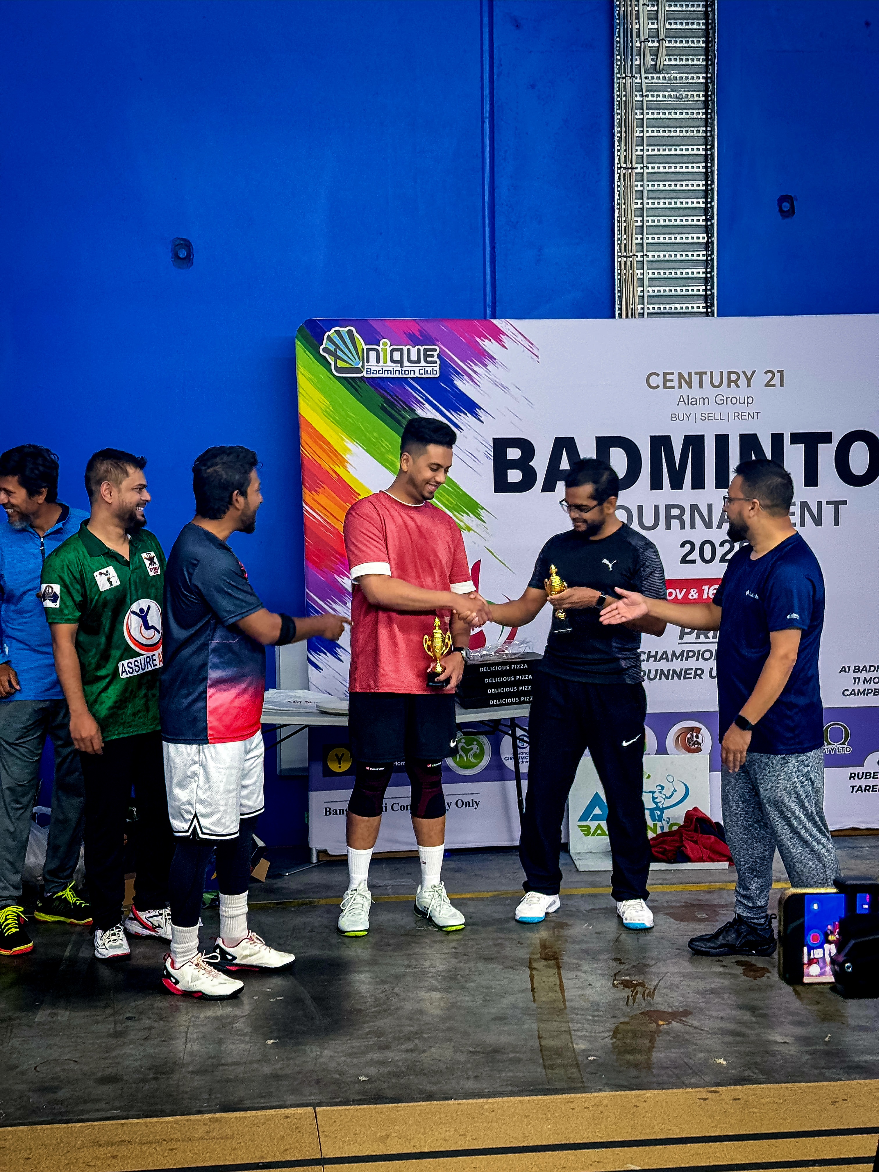Asif & Choton Lift the Challenge Match Trophy