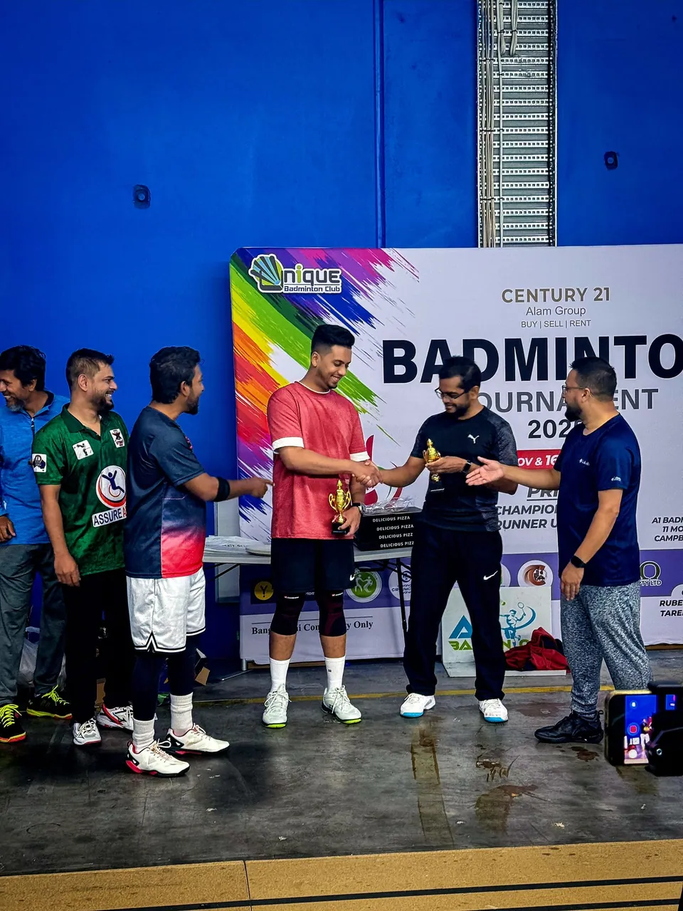 Asif & Choton Lift the Challenge Match Trophy